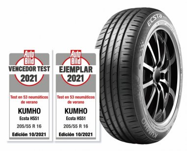 Kumho Ecsta HS51, vencedor geral do teste de pneus de Verão da revista Auto Bild